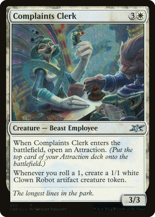 Complaints Clerk (UNF-293) - uncommon - Foil