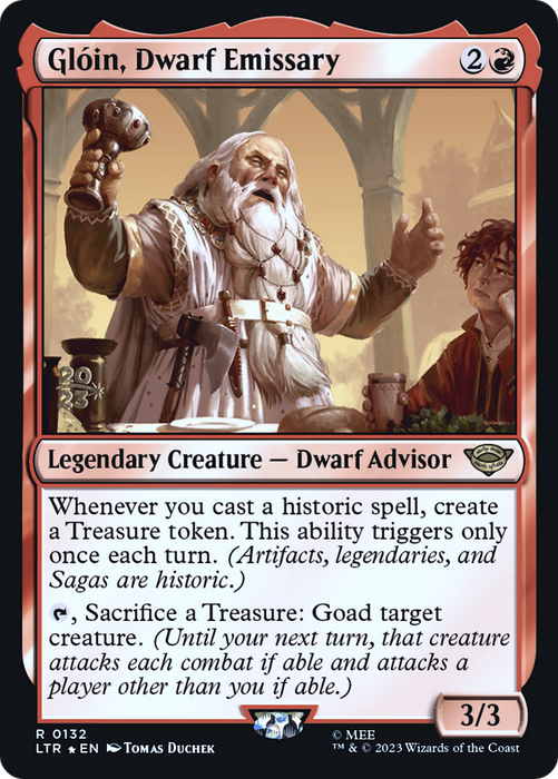 Glóin, Dwarf Emissary (PRE-132S) - rare - Foil