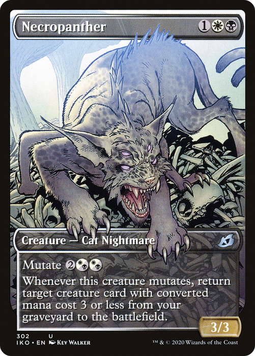 Necropanther (IKO-302) - uncommon: (Showcase) - Foil