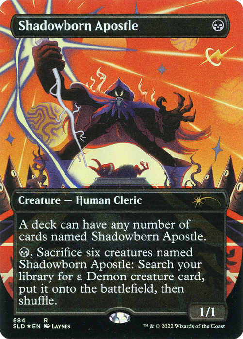 Shadowborn Apostle (SLD-684) - rare (Borderless) - Foil