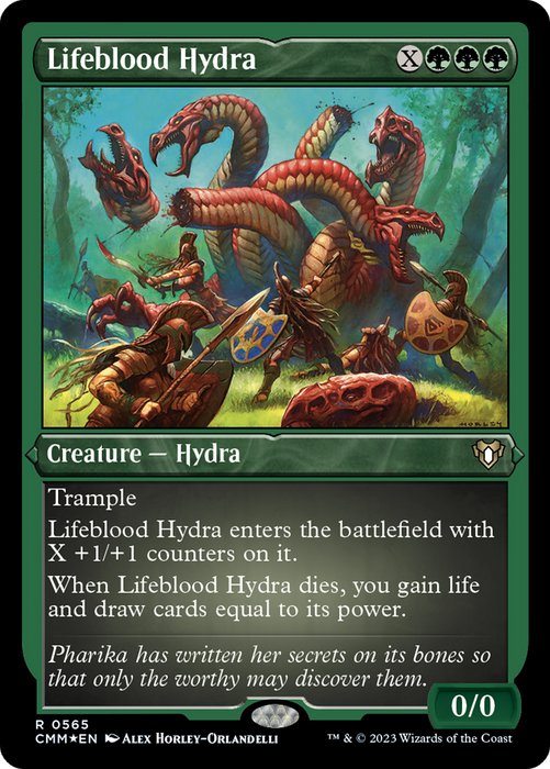 Lifeblood Hydra (CMM-565) - rare - Etched Foil