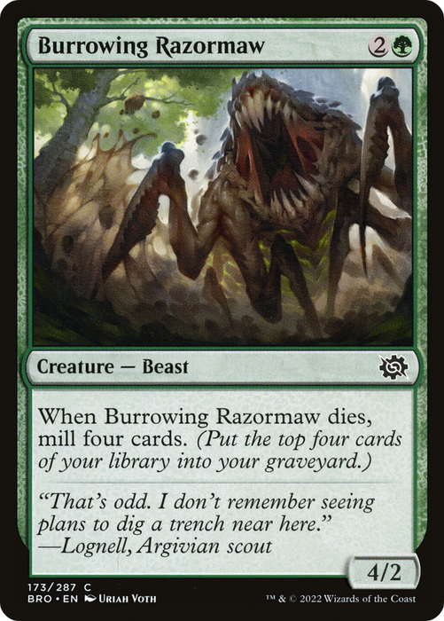 Burrowing Razormaw (BRO-173) - common - Foil