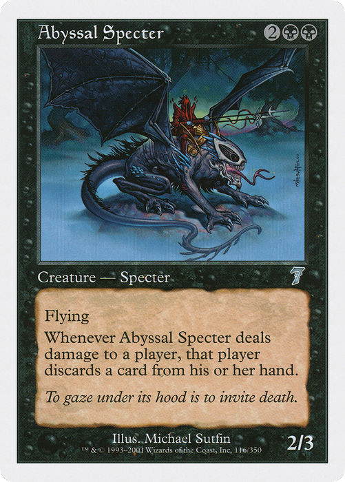Abyssal Specter (7ED-116) - uncommon