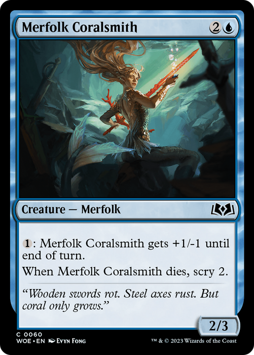 Merfolk Coralsmith (WOE-060) - common - Foil