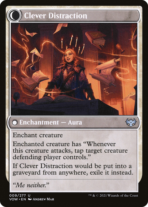 Distracting Geist // Clever Distraction (VOW-009) - uncommon: (Double Faced Transform)