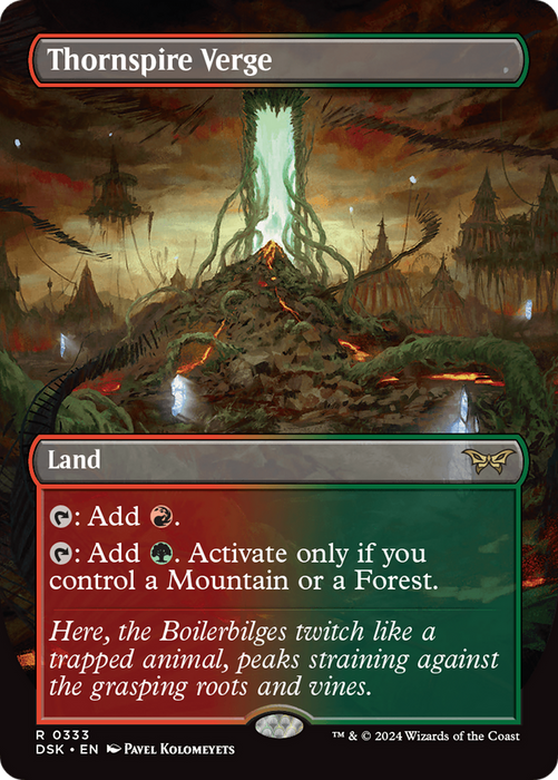Thornspire Verge (DSK-333) - rare (Borderless) - Foil