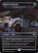 Investigator's Journal (VOW-345) - rare / Harker's Journal: (Showcase) (Borderless) - Foil