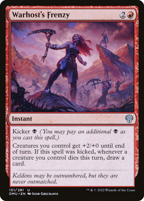 Warhost's Frenzy (DMU-151) - uncommon - Foil