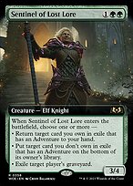Sentinel of Lost Lore (WOE-358) - rare: (Extended Art) - Foil