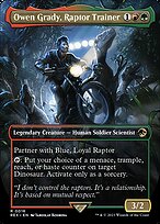 Owen Grady, Raptor Trainer (REX-016) - rare (Borderless)