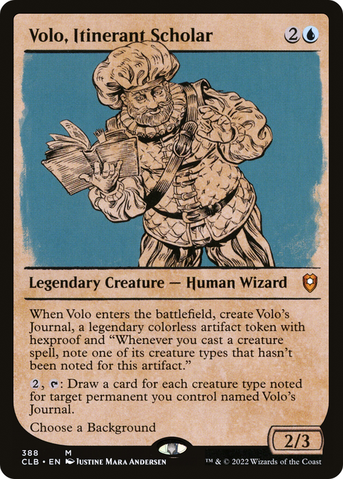 Volo, Itinerant Scholar (CLB-388) - mythic: (Showcase) - Foil