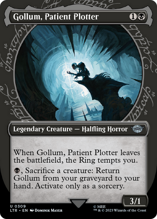 Gollum, Patient Plotter (LTR-309) - uncommon: (Showcase) (Borderless) - Foil