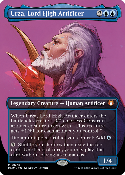Urza, Lord High Artificer (CMM-674) - mythic (Borderless)