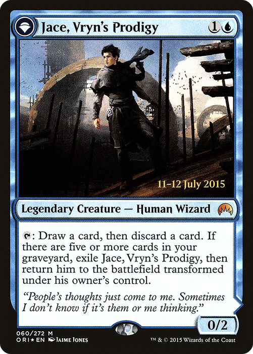 Jace, Vryn's Prodigy // Jace, Telepath Unbound (PRE-60S) - mythic: (originpwdfc) - Foil