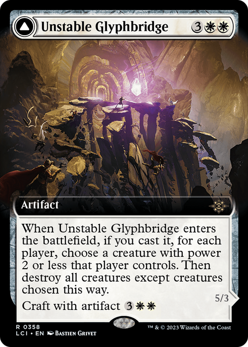 Unstable Glyphbridge // Sandswirl Wanderglyph (LCI-358) - rare: (Extended Art) - Foil