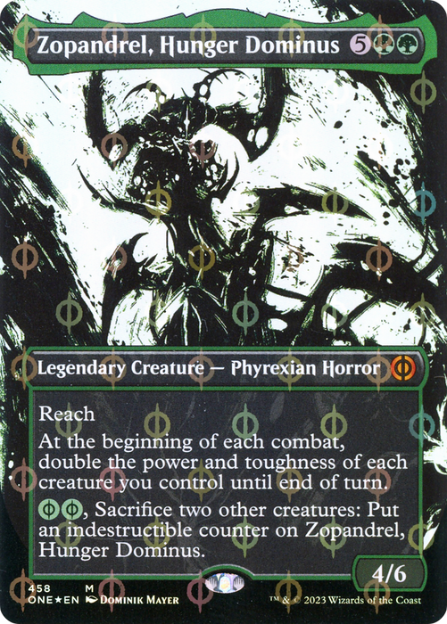 Zopandrel, Hunger Dominus (ONE-458) - mythic: (Showcase) (Borderless) - Foil