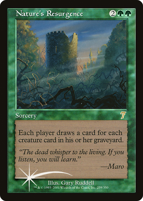 Nature's Resurgence (7ED-259★) - rare - Foil