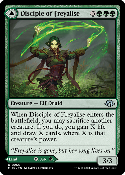 Disciple of Freyalise // Garden of Freyalise (MH3-250) - uncommon - Foil