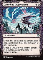 Corroding Dragonstorm (TDM-297) - uncommon: (Showcase, enchantment)