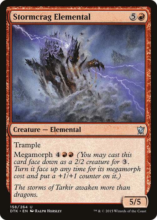 Stormcrag Elemental (DTK-158) - uncommon - Foil