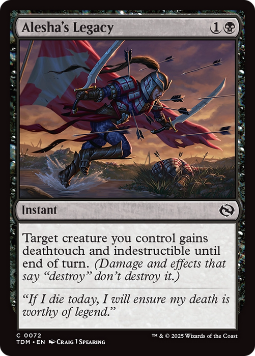 Alesha's Legacy (TDM-072) - common - Foil