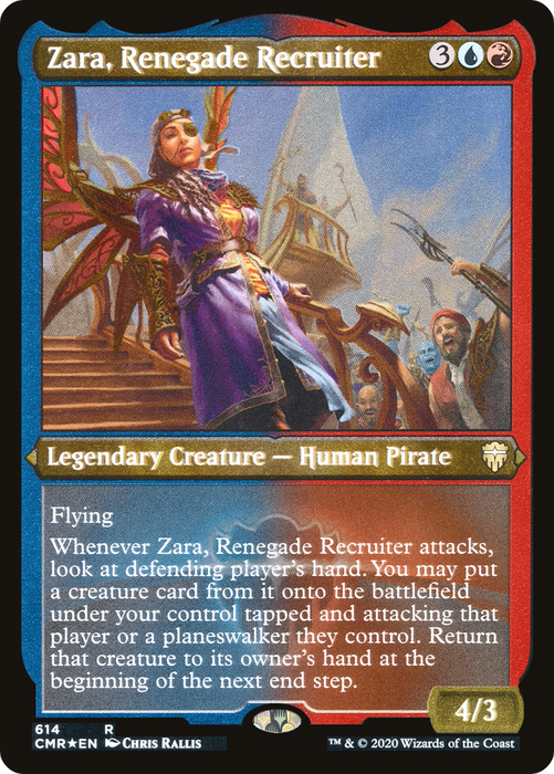 Zara, Renegade Recruiter (CMR-614) - rare - Etched Foil