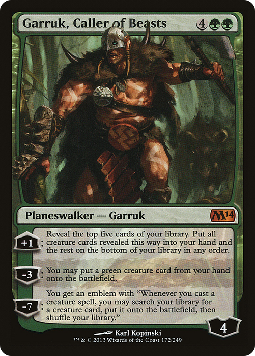 Garruk, Caller of Beasts (M14-172) - mythic - Foil