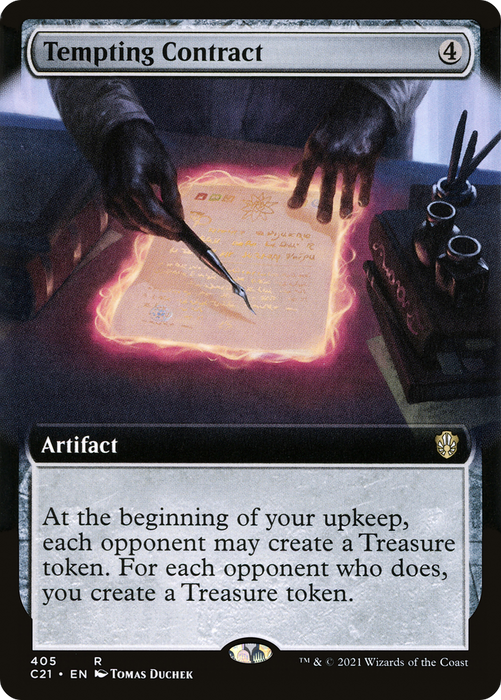 Tempting Contract (C21-405) - rare: (Extended Art)