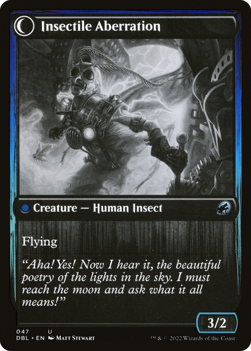 Delver of Secrets // Insectile Aberration (DBL-047) - uncommon: (Double Faced Transform) - Foil