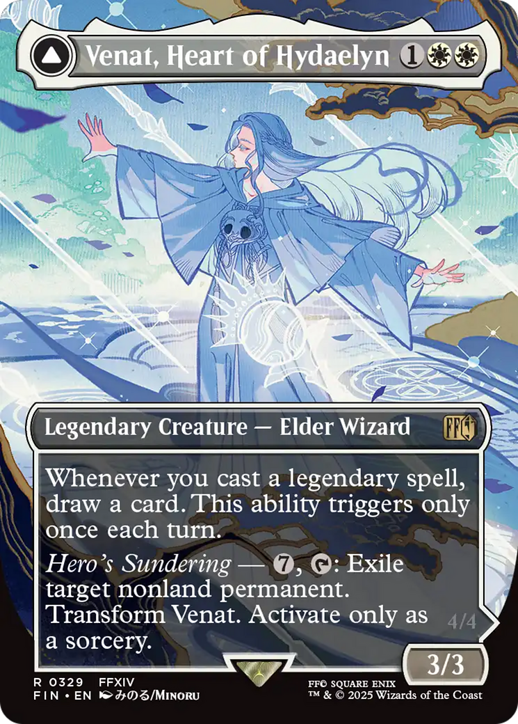 Venat, Heart of Hydaelyn // Hydaelyn, the Mothercrystal (FIN-329) - rare (Borderless) - Foil