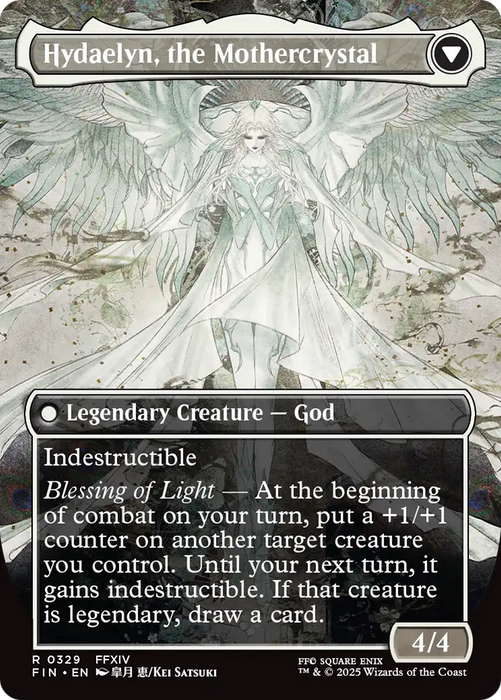 Venat, Heart of Hydaelyn // Hydaelyn, the Mothercrystal (FIN-329) - rare (Borderless) - Foil