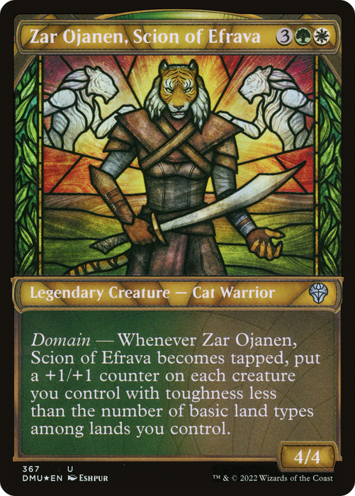 Zar Ojanen, Scion of Efrava (DMU-367) - uncommon: (Showcase) - Foil
