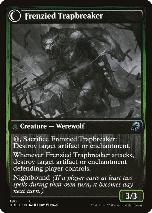 Outland Liberator // Frenzied Trapbreaker (DBL-190) - uncommon: (Double Faced Transform)