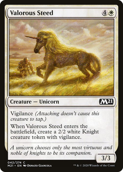 Valorous Steed (M21-042) - common - Foil