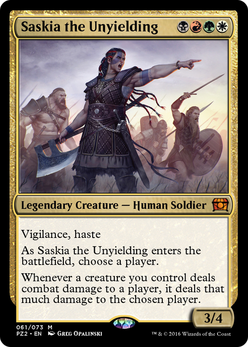 Saskia the Unyielding (PZ2-061) - mythic