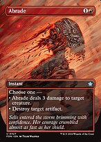 Abrade (FDN-327) - uncommon (Borderless) - Foil