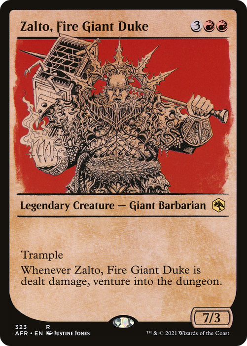 Zalto, Fire Giant Duke (AFR-323) - rare: (Showcase) - Foil