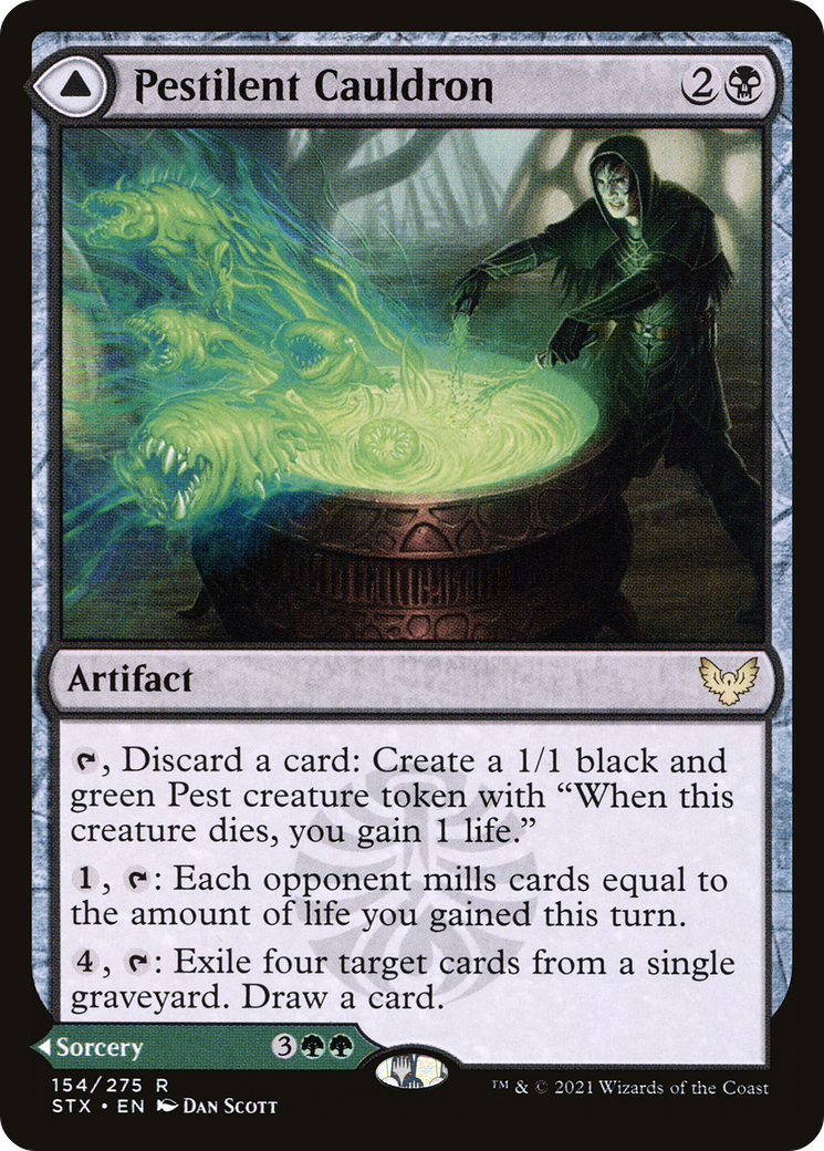Pestilent Cauldron // Restorative Burst (STX-154) - rare - Foil