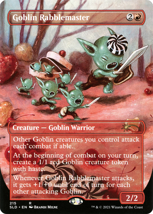Goblin Rabblemaster (SLD-215) - rare (Borderless)