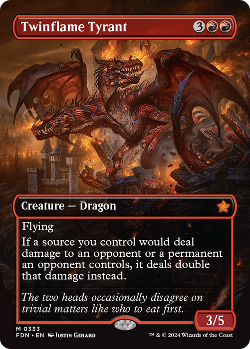Twinflame Tyrant (FDN-333) - mythic (Borderless) - Foil