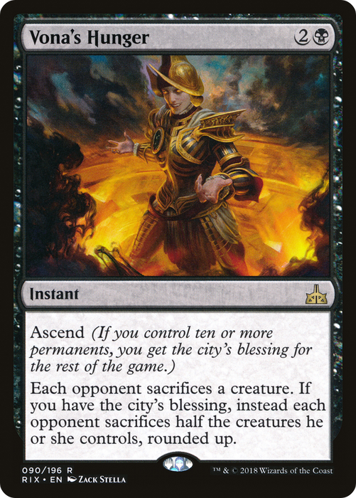 Vona's Hunger (RIX-090) - rare - Foil
