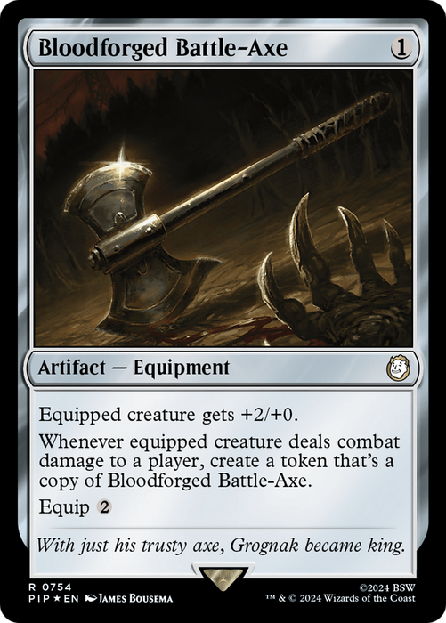 Bloodforged Battle-Axe (PIP-754) - rare - Foil