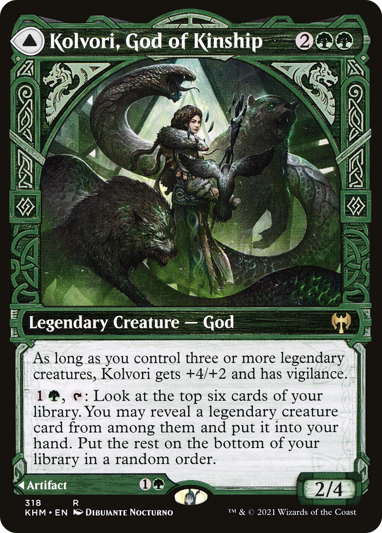 Kolvori, God of Kinship // The Ringhart Crest (KHM-318) - rare: (Showcase) - Foil