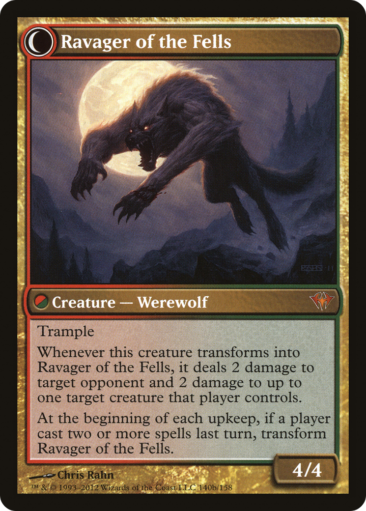 Huntmaster of the Fells // Ravager of the Fells (DKA-140) - mythic: (Double Faced Transform)