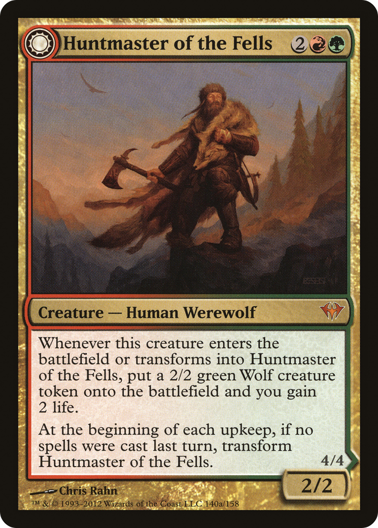 Huntmaster of the Fells // Ravager of the Fells (DKA-140) - mythic: (Double Faced Transform)