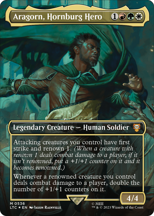 Aragorn, Hornburg Hero (LTC-536) - mythic (Borderless) - Foil