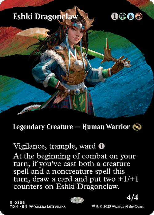 Eshki Dragonclaw (TDM-356) - rare: (Showcase) (Borderless) - Foil