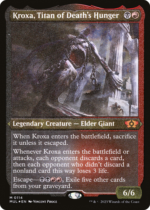 Kroxa, Titan of Death's Hunger (MUL-114) - mythic - Etched Foil