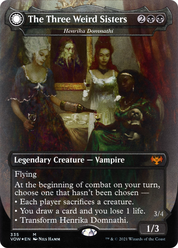 Henrika Domnathi // Henrika, Infernal Seer (VOW-335) - mythic: (Double Faced Transform) (Borderless)