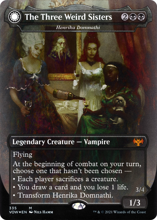 Henrika Domnathi // Henrika, Infernal Seer (VOW-335) - mythic: (Double Faced Transform) (Borderless) - Foil